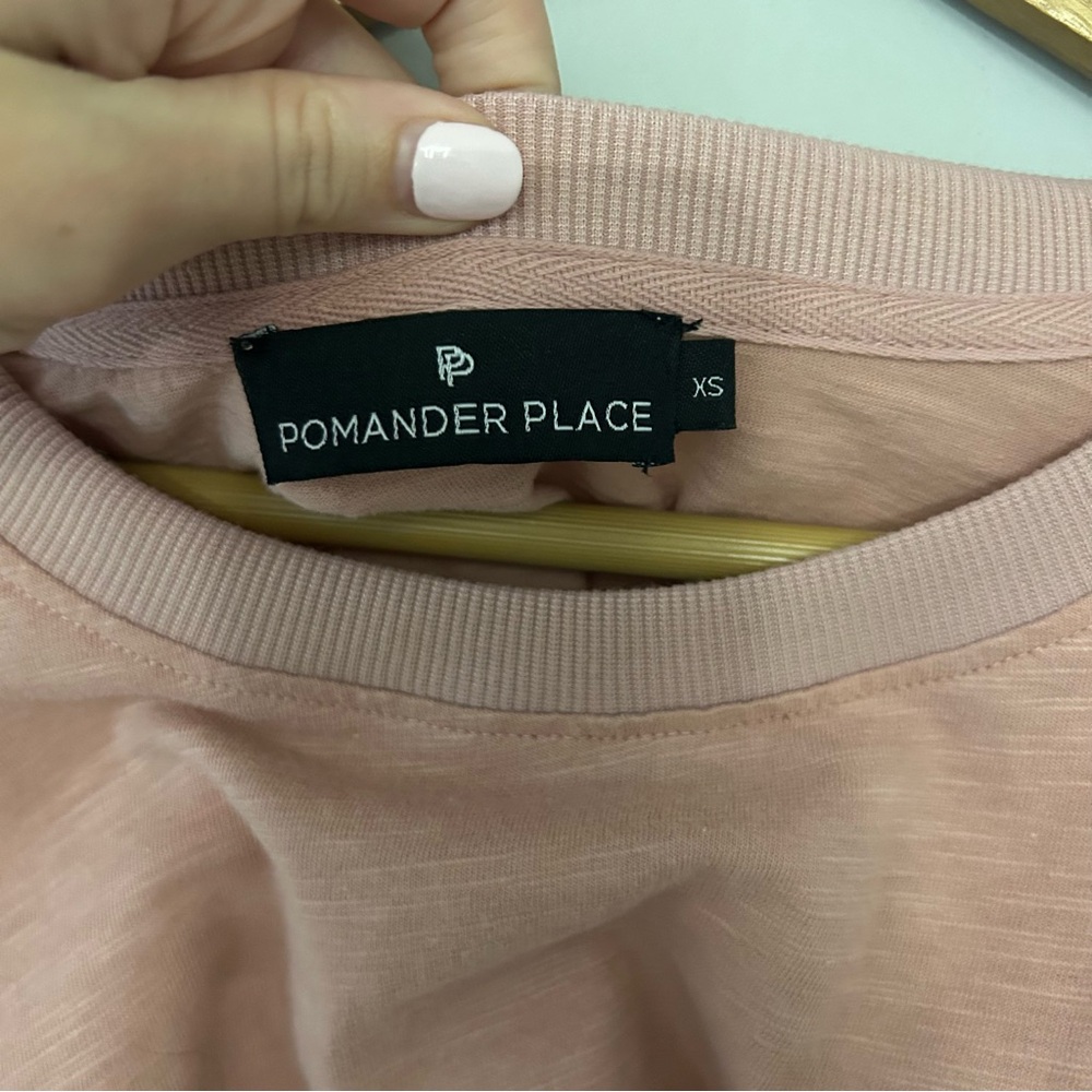 Pomander Place Tuckernuck Puff Sleeve Long Sleeve Tee Pink - Picture 2 of 5